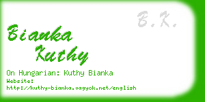 bianka kuthy business card